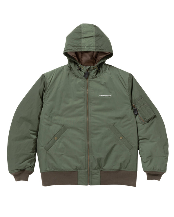 BIG BUSINESS HOODED BOMBER JACKET OLIVE