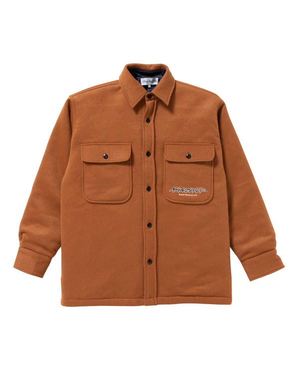 BEEZ-EYE-P SCRIPT LOGO CPO JACKET BROWN