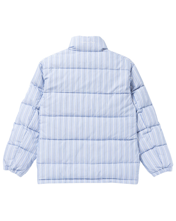B Emblem Striped First Down Jacket, Blue
