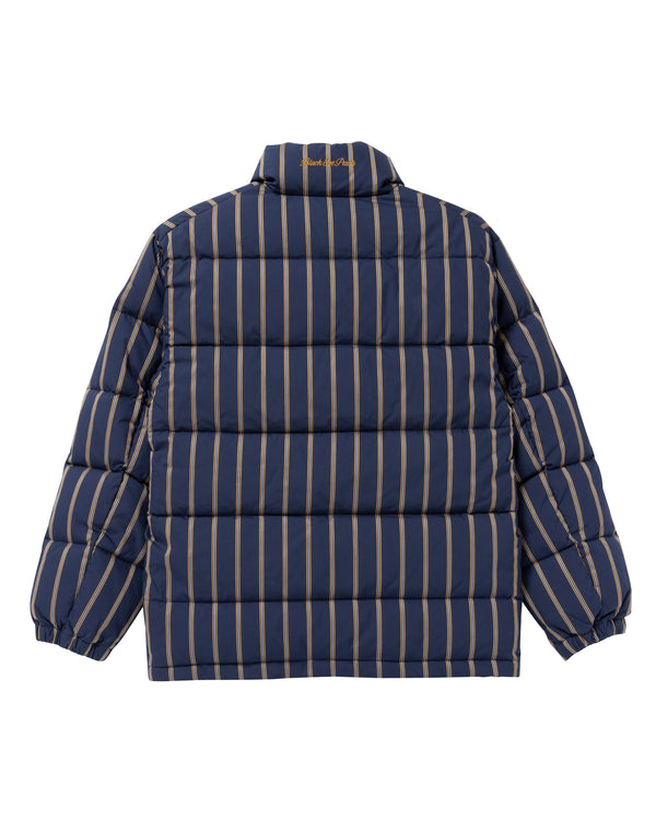 B Emblem Striped First Down Jacket, Navy