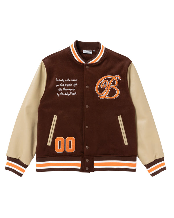 VARSITY JACKET BROWN