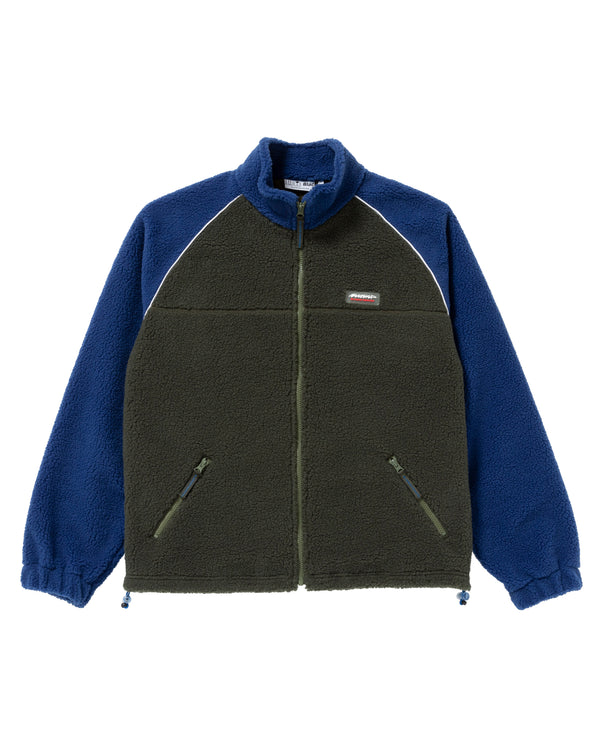 BEEZ-EYE-P RAGLAN FLEECE JACKET NAVY / GREEN