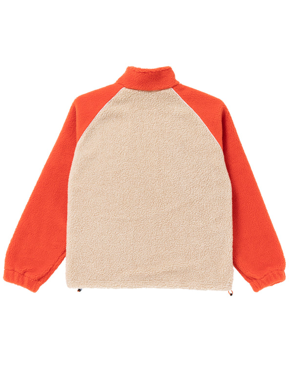 BEEZ-EYE-P RAGLAN FLEECE JACKET BEIGE / RED