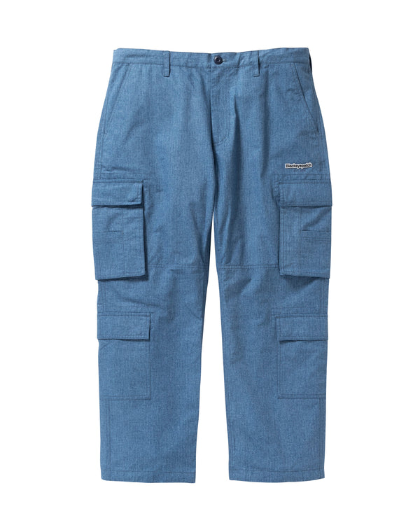 RIPSTOP DENIM CARGO PANTS BLUE