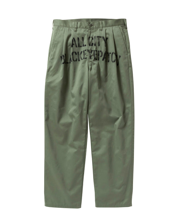 ALL CITY STENCILED WORK PANTS OLIVE