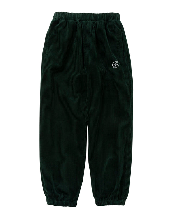 B Emblem Corduroy Pants, Green