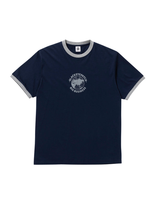 Big Business Ringer Tee, Navy