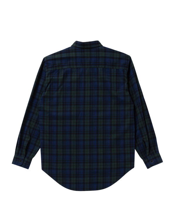 B EMBLEM FLANNEL SHIRT BLACKWATCH