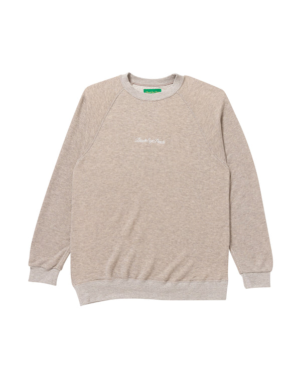 ROYAL SCRIPT RAGLAN CREW SWEAT BROWN