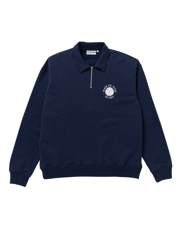 KAMON HALF ZIP CREW SWEAT NAVY