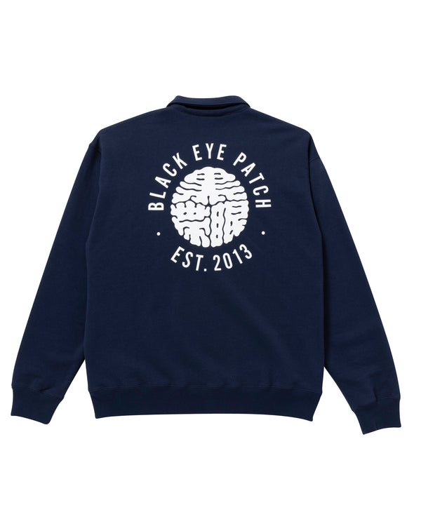 KAMON HALF ZIP CREW SWEAT NAVY