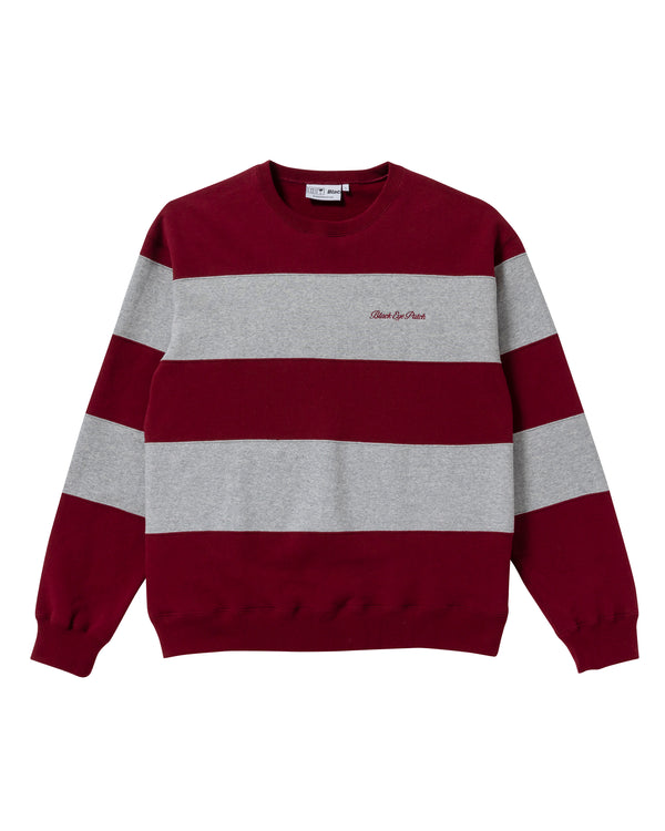 ROYAL SCRIPT BORDERED CREW SWEAT BURGUNDY / H.GRAY