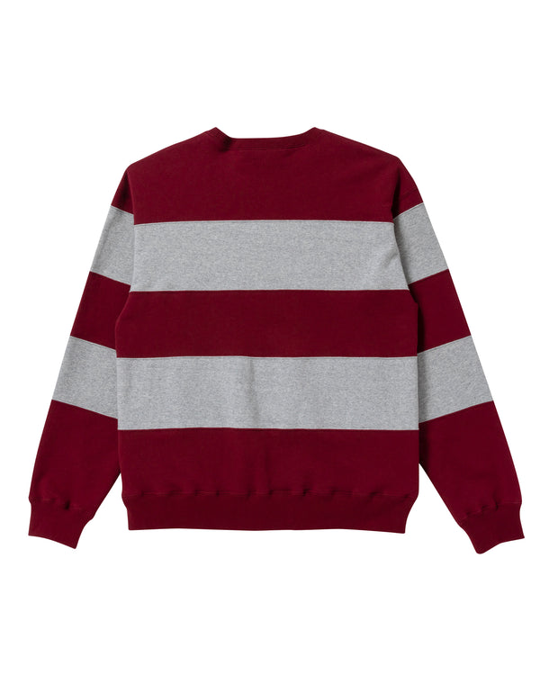 ROYAL SCRIPT BORDERED CREW SWEAT BURGUNDY / H.GRAY