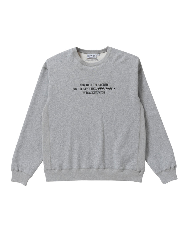 BEEZ-EYE-P STATEMENT CREW SWEAT H.GRAY