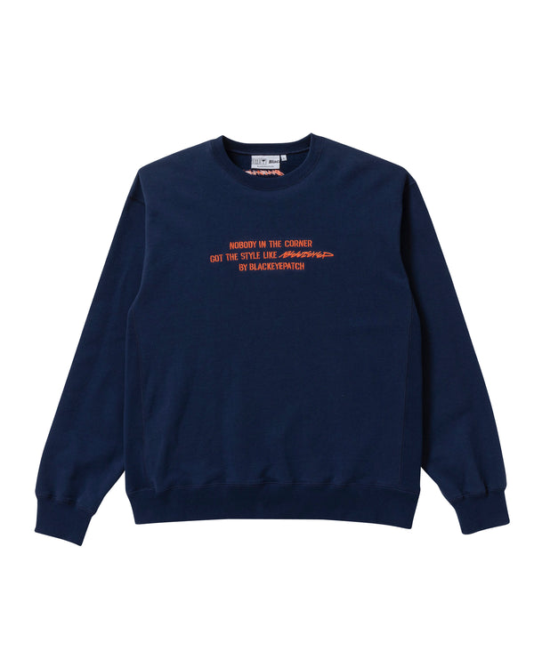 BEEZ-EYE-P STATEMENT CREW SWEAT NAVY