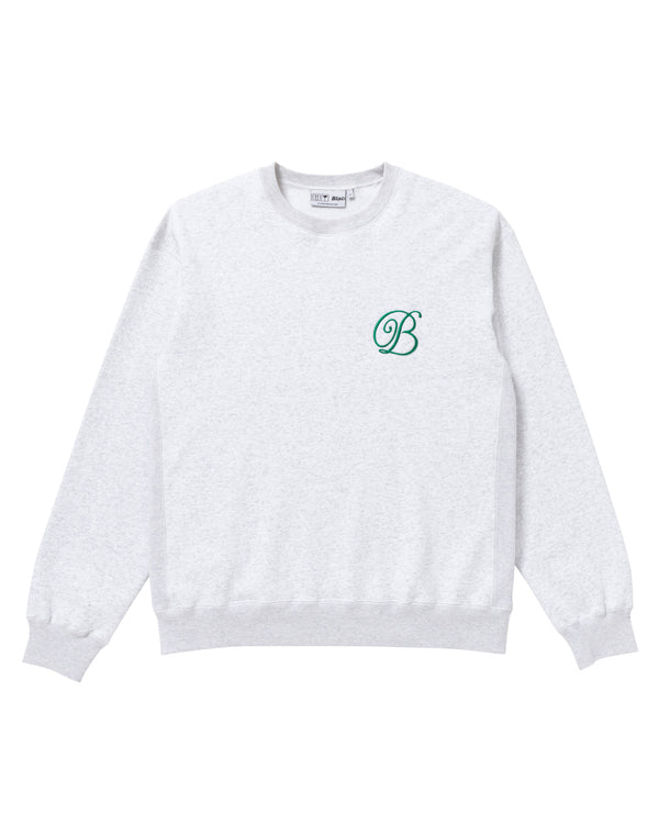B Emblem Crew Sweat Ash