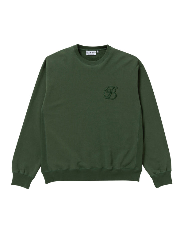 B Emblem Crew Sweatshirt, Green