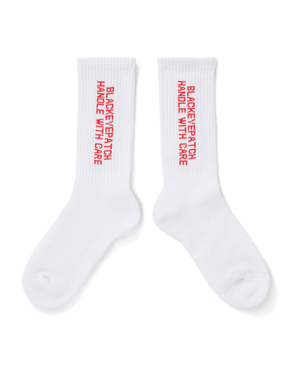 HANDLE WITH CARE SOCKS WHITE