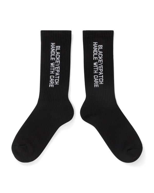 HANDLE WITH CARE SOCKS BLACK