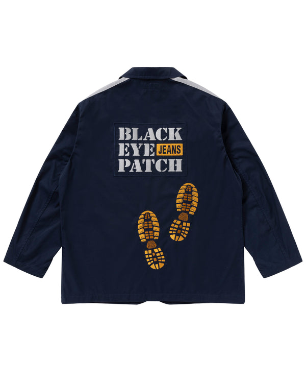 BEP JEANS STOMPED COTTON JACKET NAVY