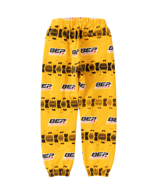 BEP Jeans Tire Bordered Sweat Pants, Yellow