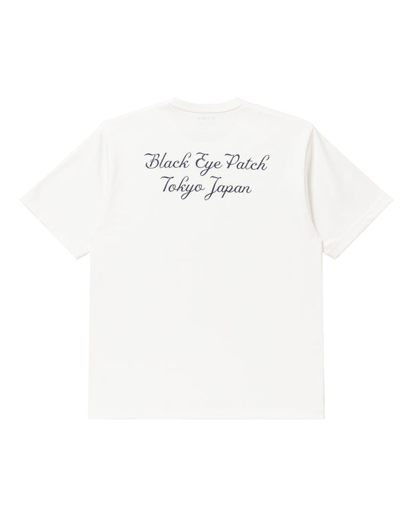 B Emblem Script Pocket Tee (White)