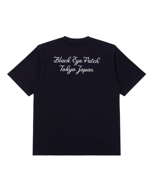 B Emblem Script Pocket Tee, Navy