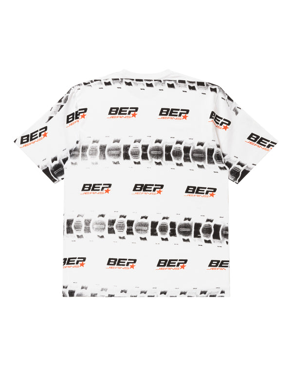 BEP JEAMS TIRE BORDERED TEE WHITE