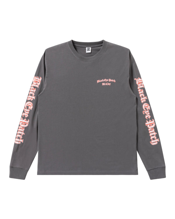 BLACKLETTER Long Sleeve T-Shirt Charcoal