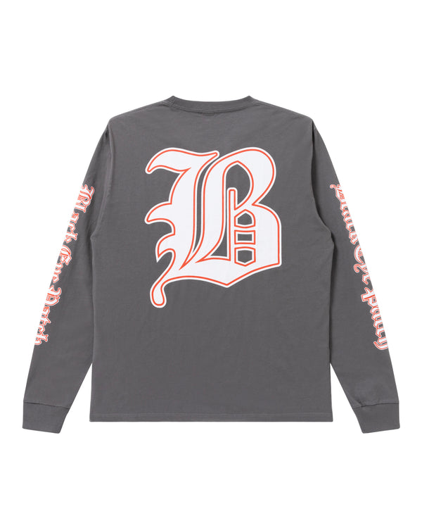 BLACKLETTER Long Sleeve T-Shirt Charcoal