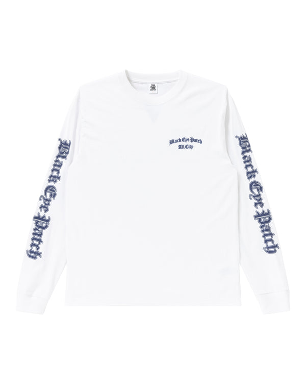 BLACKLETTER L/S TEE WHITE
