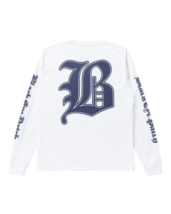 BLACKLETTER L/S TEE WHITE