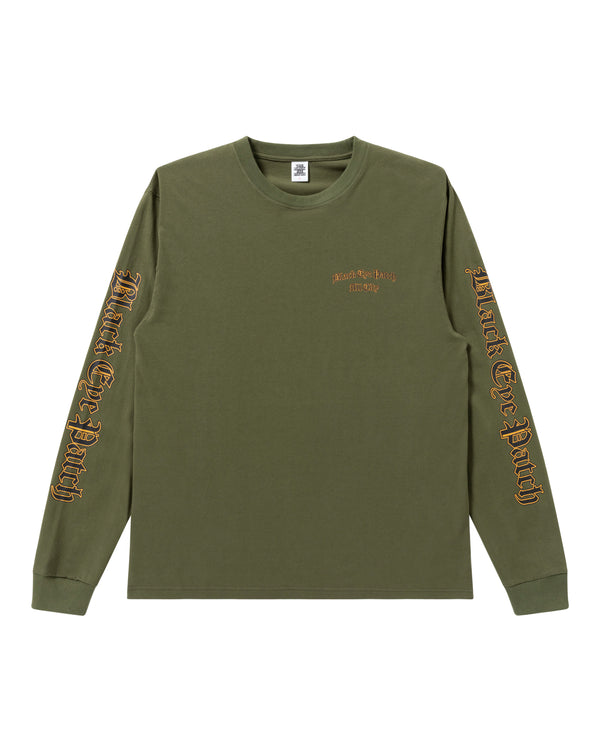BLACKLETTER L/S TEE OLIVE