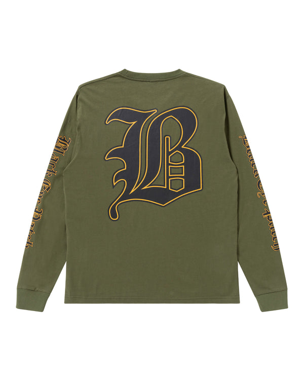 BLACKLETTER L/S TEE OLIVE