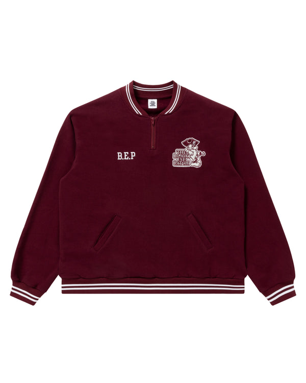 OG Pirate Half Zip Sweat Burgundy