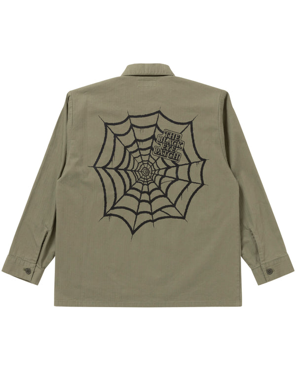SPIDER WEB MILITARY SHIRT OLIVE