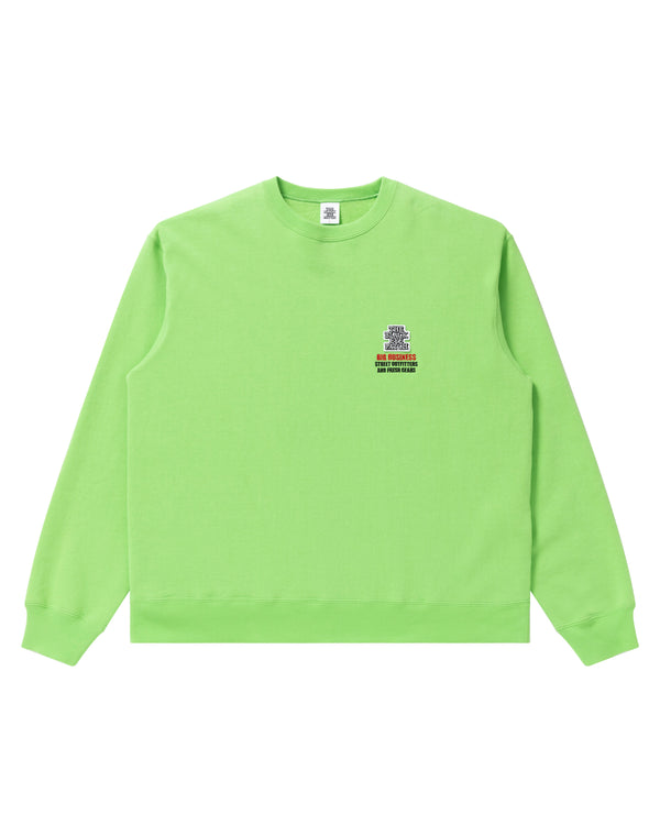 Big Business OG Label Crew Sweat Safety Green