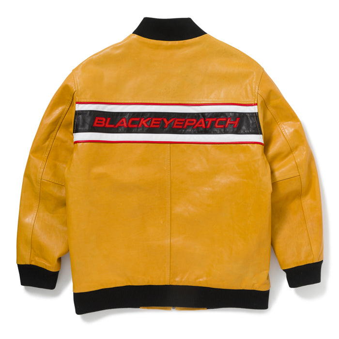 RACING LEATHER JACKET YELLOW – BlackEyePatch