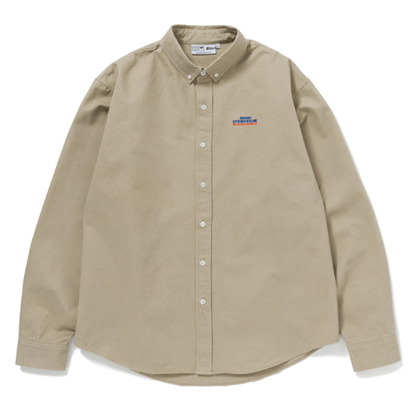 Laundromat Long Sleeve Shirt, Beige