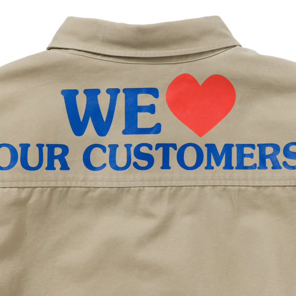 Laundromat Long Sleeve Shirt, Beige