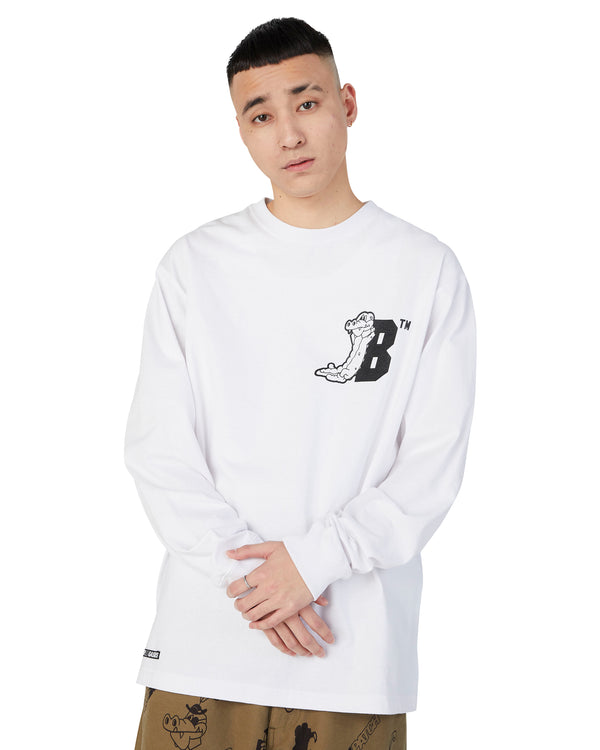 GASIUS LAYBACK L/S TEE WHITE