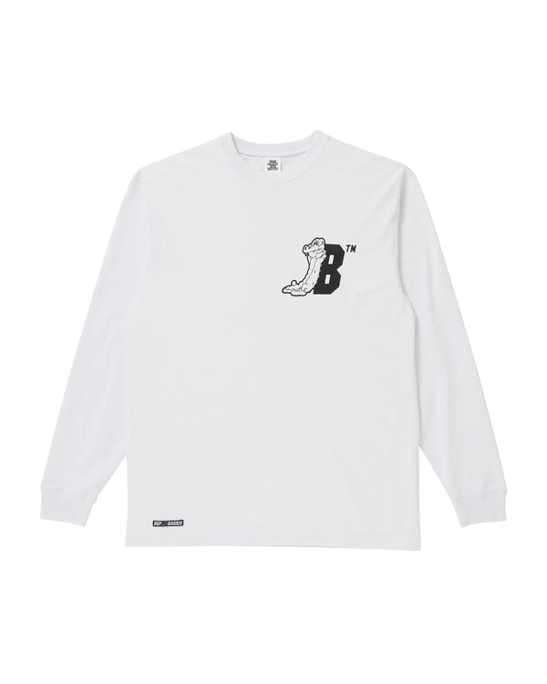 GASIUS LAYBACK L/S TEE WHITE