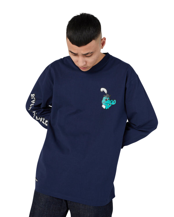 GASIUS PIRATE L/S TEE NAVY