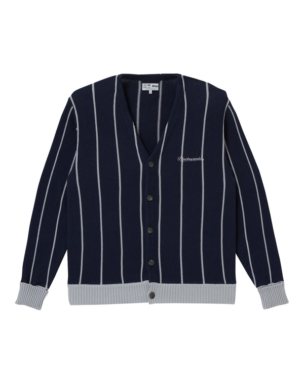Striped Cardigan, Navy