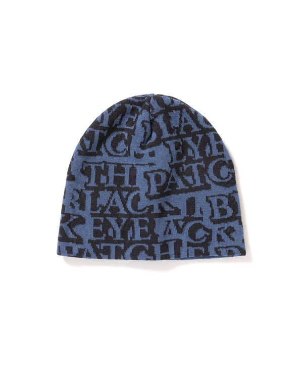 Sticker Covered Single Beanie, Blue