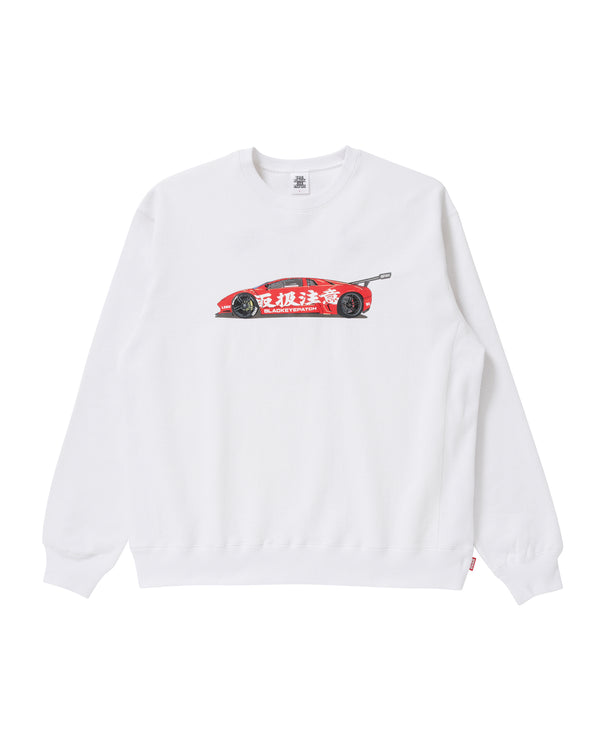 BlackEyePatch x LBWK "LAMBO CREW SWEAT" WHITE