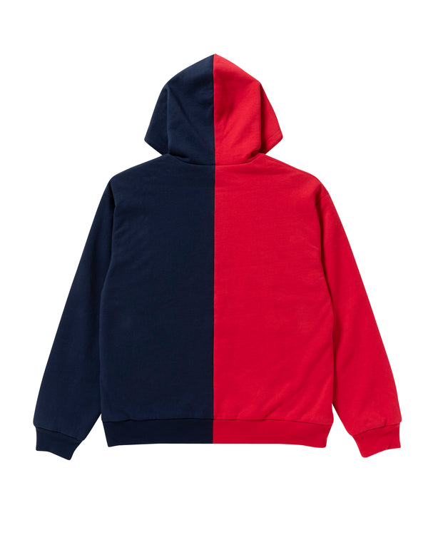 Spandex Zip Hoodie, Navy / Red