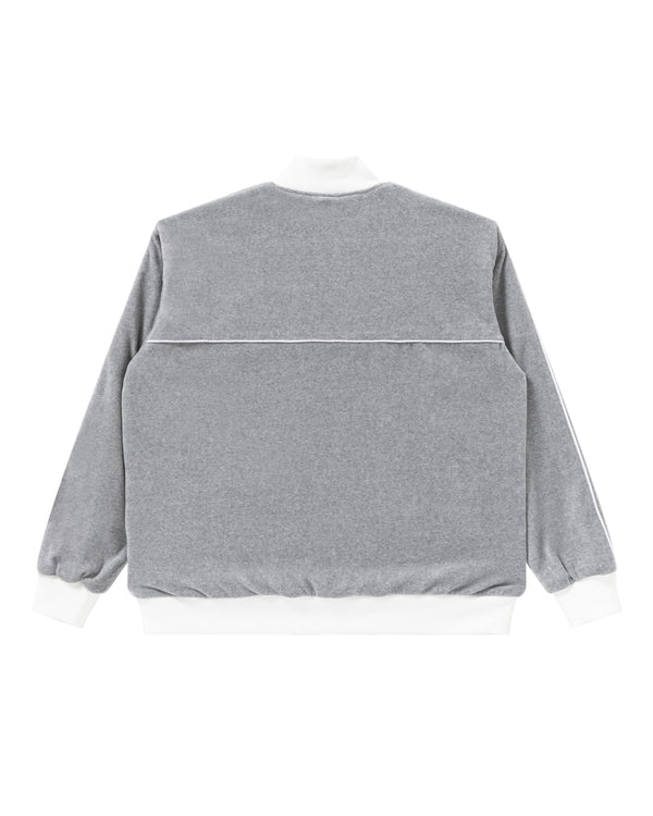 OG LABEL PIPING VELOUR TRACK JACKET GRAY