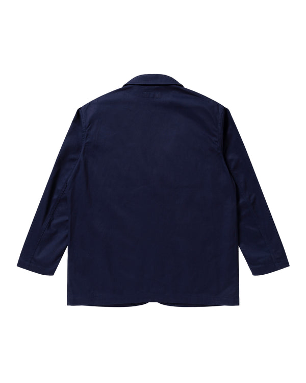B Emblem Cotton Tailored Jacket, Navy