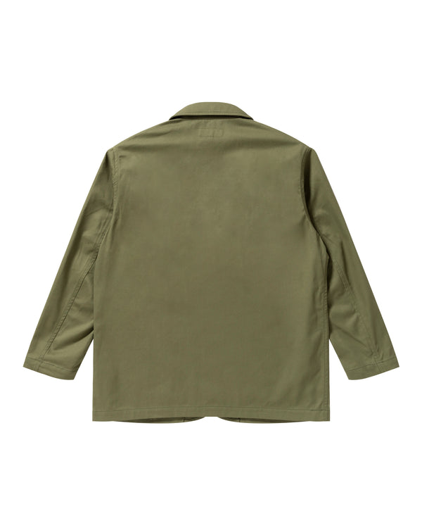 B Emblem Cotton Tailored Jacket, Olive